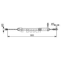 BOSCH Handbremsseil 1 987 477 847 Bremsseil,Seilzug Feststellbremse MERCEDES-BENZ,C-CLASS W203,C-CLASS T-Model S203,C-CLASS Coupe CL203,CLK C209