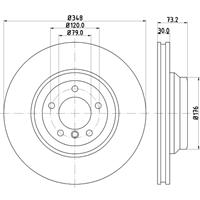 bmw Remschijf Gecoat 54553PRO 8DD355113531