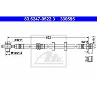 Bremsschlauch | ATE (83.6247-0522.3)