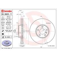 Remschijf COATED DISC LINE BREMBO, Remschijftype: Binnen geventileerd, u.a. für BMW