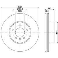 bmw Remschijf Gecoat 54226PRO 8DD355109921