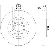 hellapagid PRO HELLA PAGID, Remschijftype: Binnen geventileerd, u.a. für Alfa Romeo