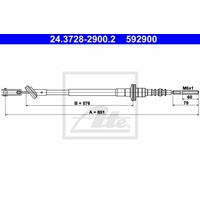 Koppelingkabel ATE, u.a. für Daewoo, Chevrolet