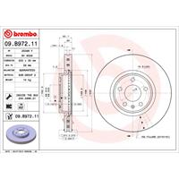 Remschijf COATED DISC LINE BREMBO, Remschijftype: Binnen geventileerd, u.a. für Audi