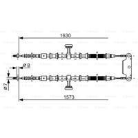 BOSCH Handbremsseil 1 987 477 763 Bremsseil,Seilzug Feststellbremse OPEL,CHEVROLET,VAUXHALL,VECTRA C,VECTRA C GTS,VECTRA Mk II C CC,VECTRA Mk II C