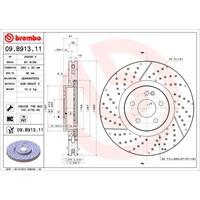 Remschijf COATED DISC LINE BREMBO, Remschijftype: Binnen geventileerd, u.a. für Mercedes-Benz
