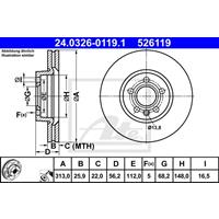 ford Powerdisc Remschijf 24032601191