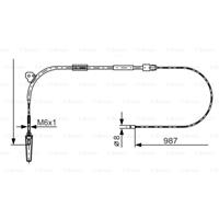 Trekkabel, parkeerrem BOSCH, u.a. für Mercedes-Benz