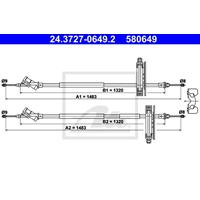 ATE Handbremsseil 24.3727-0649.2 Bremsseil,Seilzug Feststellbremse FORD,FOCUS Kombi DNW,FOCUS DAW, DBW,FOCUS Stufenheck DFW