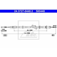 Seilzug, Feststellbremse | ATE (24.3727-0448.2)