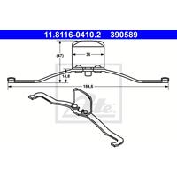 Veer, Remklauw ATE, u.a. für VW, Audi, Saab, Skoda, Opel, Seat, Vauxhall