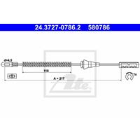 Seilzug, Feststellbremse | ATE (24.3727-0786.2)