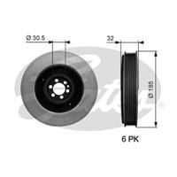 Riemschijf, krukas DriveAlign GATES, u.a. für Lancia, Alfa Romeo, Fiat