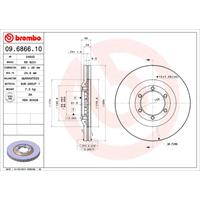 Bremsscheibe Vorderachse Brembo 09.6866.10
