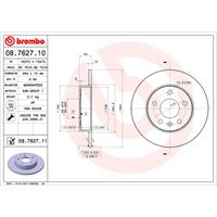 Remschijf COATED DISC LINE BREMBO, Remschijftype: Massief, u.a. für Vauxhall, Opel, Chevrolet