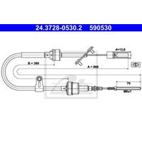 fiat Koppelingkabel