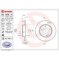 Remschijf COATED DISC LINE BREMBO, Remschijftype: Massief, u.a. für Mercedes-Benz