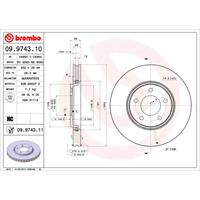 2 Remschijven Brembo Vernis Uv 09.9743.11