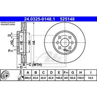 opel Powerdisc remschijf geventileerd 24032501481