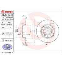 Remschijf COATED DISC LINE BREMBO, Remschijftype: Massief, u.a. für VW, Audi, Seat, Skoda, Cupra