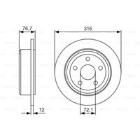 Bremsscheibe | BOSCH (0 986 479 R08)