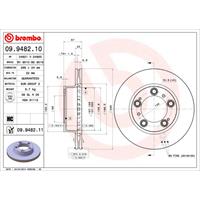 2 Remschijven Brembo Vernis Uv 09.9482.11