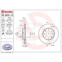 2 Remschijven Brembo 09.9554.10
