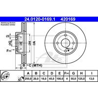 Bremsscheibe | ATE (24.0120-0169.1)