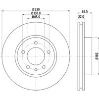 hellapagid Bremsscheibe 'PRO' | HELLA PAGID (8DD 355 109-721)