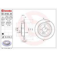 Remschijf COATED DISC LINE BREMBO, Remschijftype: Massief, u.a. für Mini