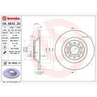 Remschijf COATED DISC LINE BREMBO, Remschijftype: Massief, u.a. für Audi