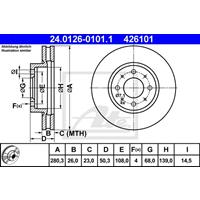 Bremsscheibe | ATE (24.0126-0101.1)