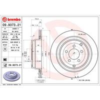 Remschijf COATED DISC LINE BREMBO, Remschijftype: Binnen geventileerd, u.a. für Land Rover