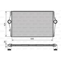 Intercooler, inlaatluchtkoeler Valeo, u.a. für Volvo