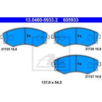 Remblokkenset, schijfrem ATE, u.a. für Hyundai, Daewoo, Nissan, KIA