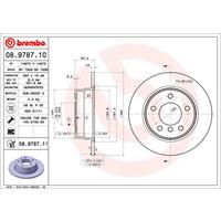 Remschijf COATED DISC LINE BREMBO, Remschijftype: Massief, u.a. für BMW