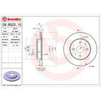 Remschijf BREMBO, Remschijftype: Binnen geventileerd, u.a. für Daihatsu, Subaru