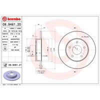 2 Remschijven Brembo Vernis Uv 08.9461.21