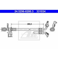 Bremsschlauch Hinterachse links ATE 24.5296-0280.3