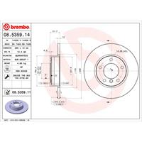 Remschijf COATED DISC LINE BREMBO, Remschijftype: Massief, u.a. für BMW