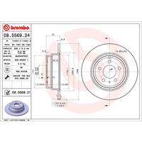 Remschijf COATED DISC LINE BREMBO, Remschijftype: Massief, u.a. für Volvo