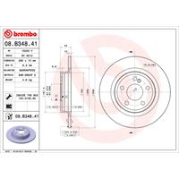 Remschijf COATED DISC LINE BREMBO, Remschijftype: Massief, u.a. für Mercedes-Benz