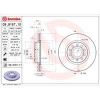 Remschijf COATED DISC LINE BREMBO, Remschijftype: Binnen geventileerd, u.a. für Skoda, Seat, Audi, VW