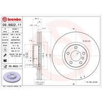 Remschijf COATED DISC LINE BREMBO, Remschijftype: Binnen geventileerd, u.a. für BMW