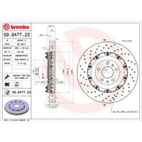 Remschijf TWO-PIECE FLOATING DISCS LINE BREMBO, Remschijftype: Geperforeerd / Geventileerd, u.a. für Audi