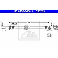 Bremsschlauch | ATE (83.6152-0406.3)