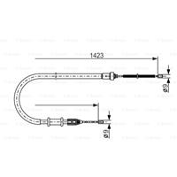 Seilzug, Feststellbremse links Bosch 1 987 477 632