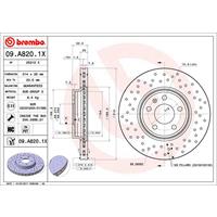 Remschijf BREMBO XTRA LINE BREMBO, Remschijftype: Geperforeerd / Geventileerd, u.a. für Audi