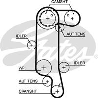 Getande riem PowerGrip GATES, u.a. für Seat, VW, Skoda, Audi