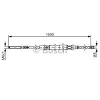 Seilzug, Feststellbremse | BOSCH (1 987 477 168)
